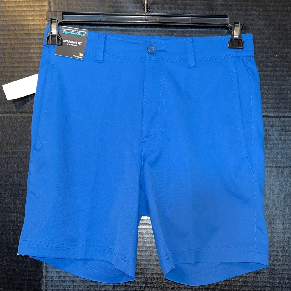 Roundtree & Yorke Vibrant Blue Flat Front Shorts